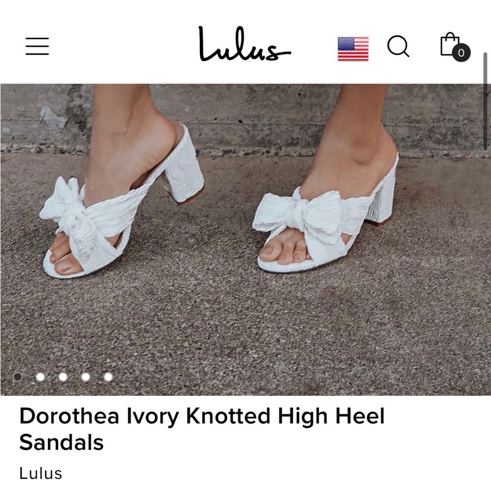 Dorothea Ivory Knotted High Heel Sandals